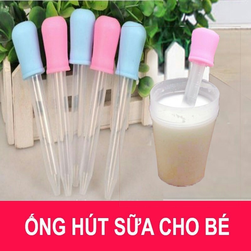 Ống Bón Thuốc, Ống Bón Sữa Cho Bé 5ml (dùng được nhiều lần)