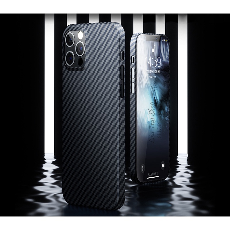 Ôp lưng iphone cao cấp sợi kevlar carbon 12pro 12 pro max