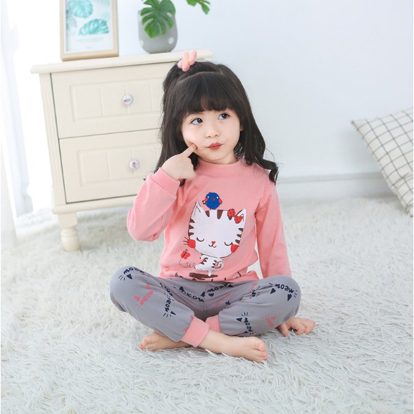 Bộ Cotton 2 Lớp Cổ 3 Phân Cho Bé Trai Gái