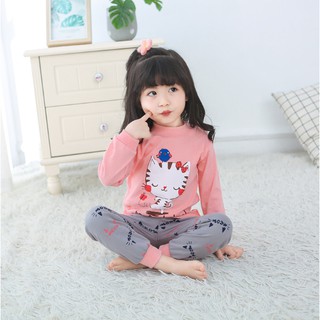 Bộ cotton 2 lớp cổ 3 phân cho bé trai gái