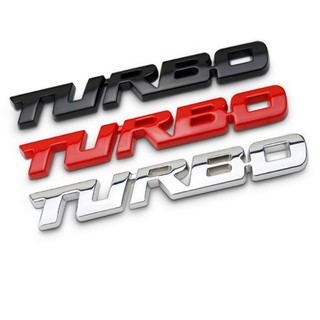 Tem chữ TURBO  trang trí xe-Model 3