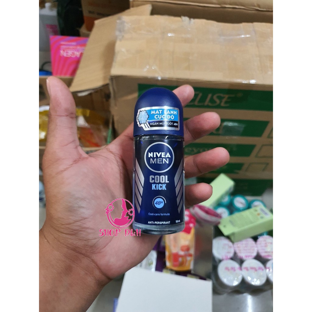 Lăn Khử Mùi Cho Nam Nivea Men Mát Lạnh 50ml Cool Kick 48H