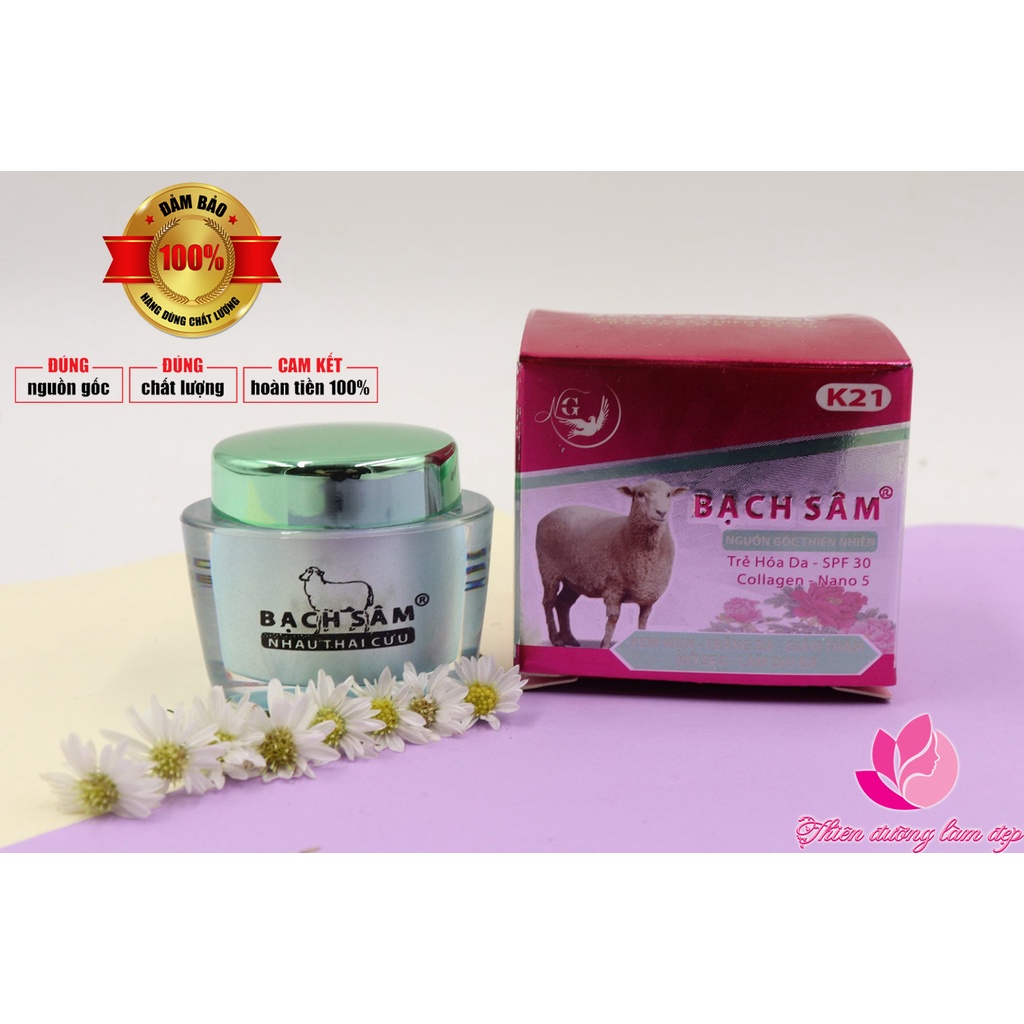 Kem mụn trắng da giảm thâm mờ sẹo làm dịu da K21 BẠCH SÂM 22g