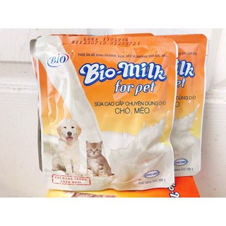 Sữa bột cho chó mèo bio milk gói 100g