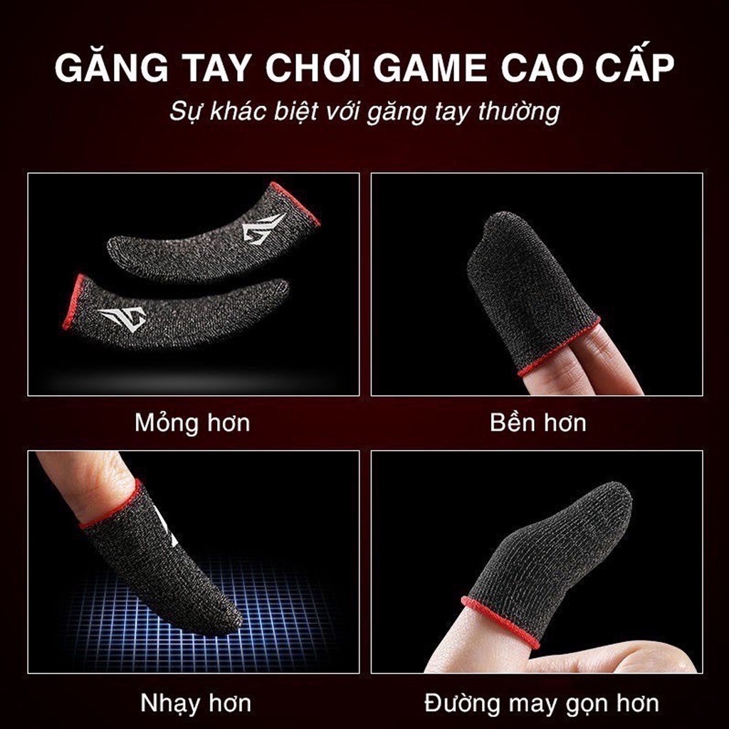 Găng tay HOCO X9 sợi bạc 24 kim cao cấp Chơi Game ff, Pubg, Liên Quân, Chống Mồ Hôi, Siêu Nhạy, Sợi carbon