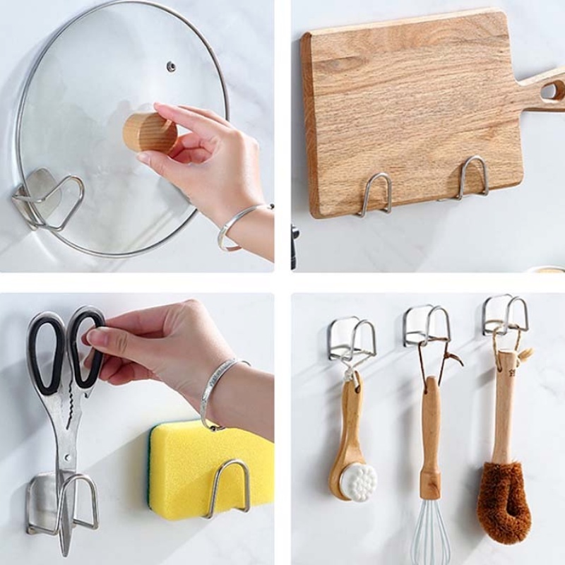 Nhà Bếp Giá đỡ Bọt Biển Bằng Thép Không Gỉ Chậu Rửa Tự Dính Phụ Kiện Bồn Rửa Nhà Bếp