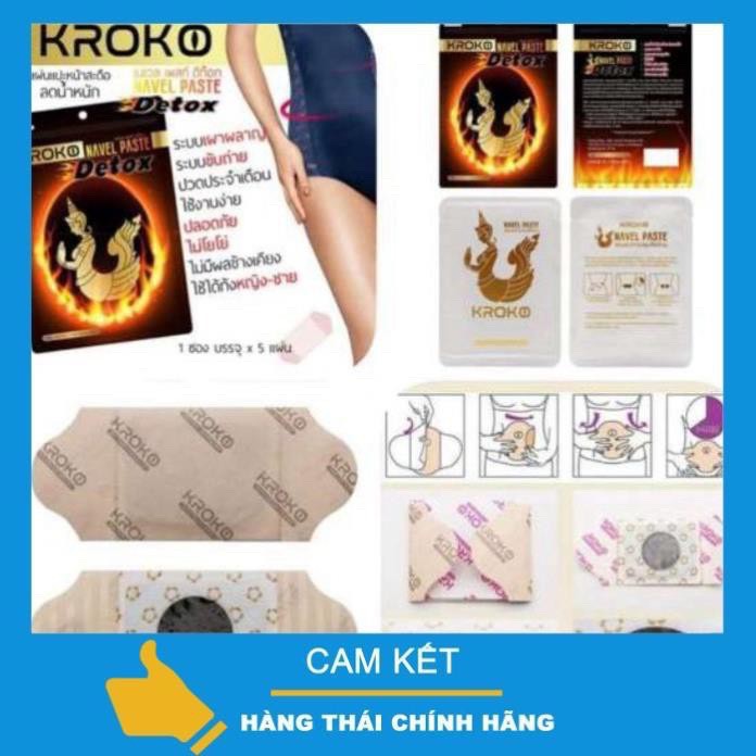 [Chính hãng] Miếng Dán Tan Mỡ Bụng Thải Độc Kroko Thái Lan