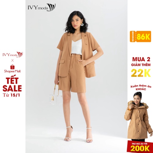 Áo blazer tay ngắn thiết kế IVY moda MS 61T0022