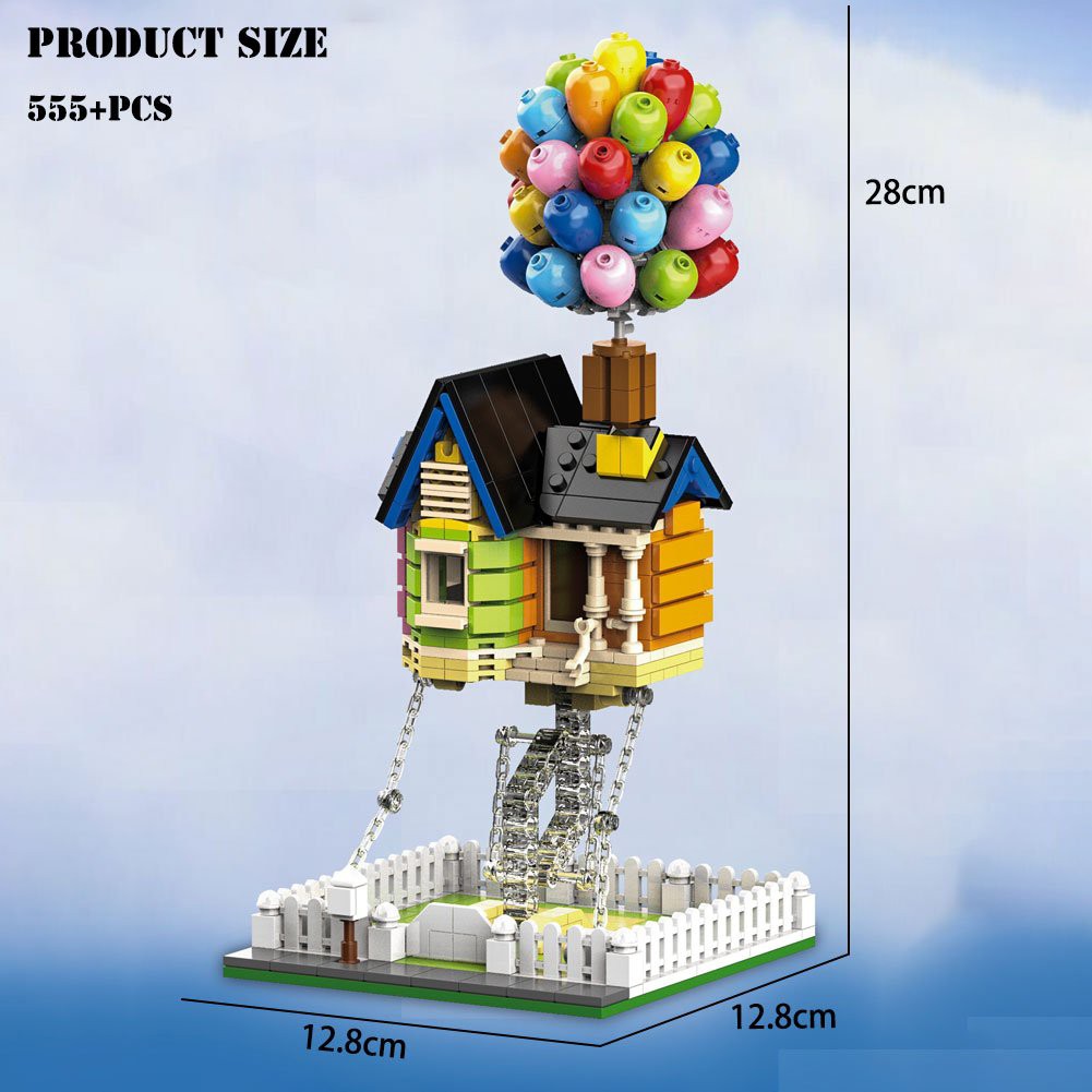 (CÓ SẴN) Đồ chơi Lắp ráp Floating Balloon House 7025 Nhà bay khinh khí cầu MOC tự cân bằng lực căng chống trọng lực