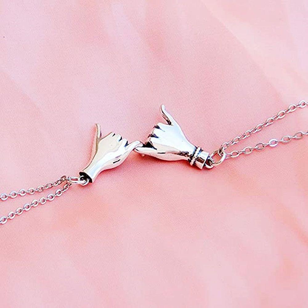 Set 2 Vòng cổ Mặt Khắc Chữ Pinky Promise Cho Cặp Đôi
