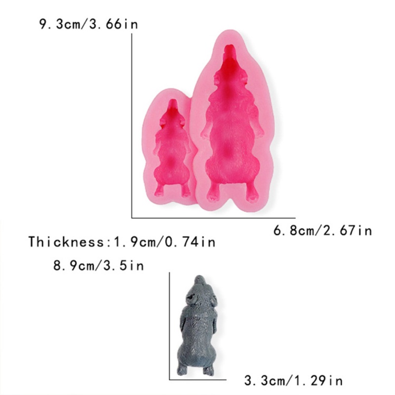 Khuôn Silicone Làm Đất Sét Hình Chú Chó Đang Ngủ