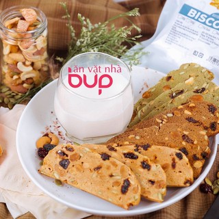 Bánh ăn kiêng Biscotti 500g mix 3 vị, bánh ngũ cốc nguyên cám giảm cân - THƯƠNG HIỆU BUP