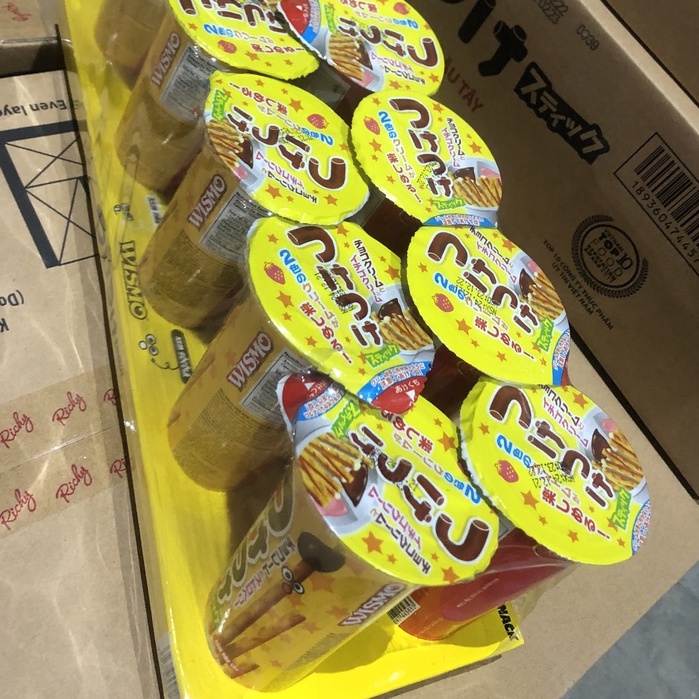 Bánh chấm Wismo Ly Kem socola dâu  bánh que chấm kem