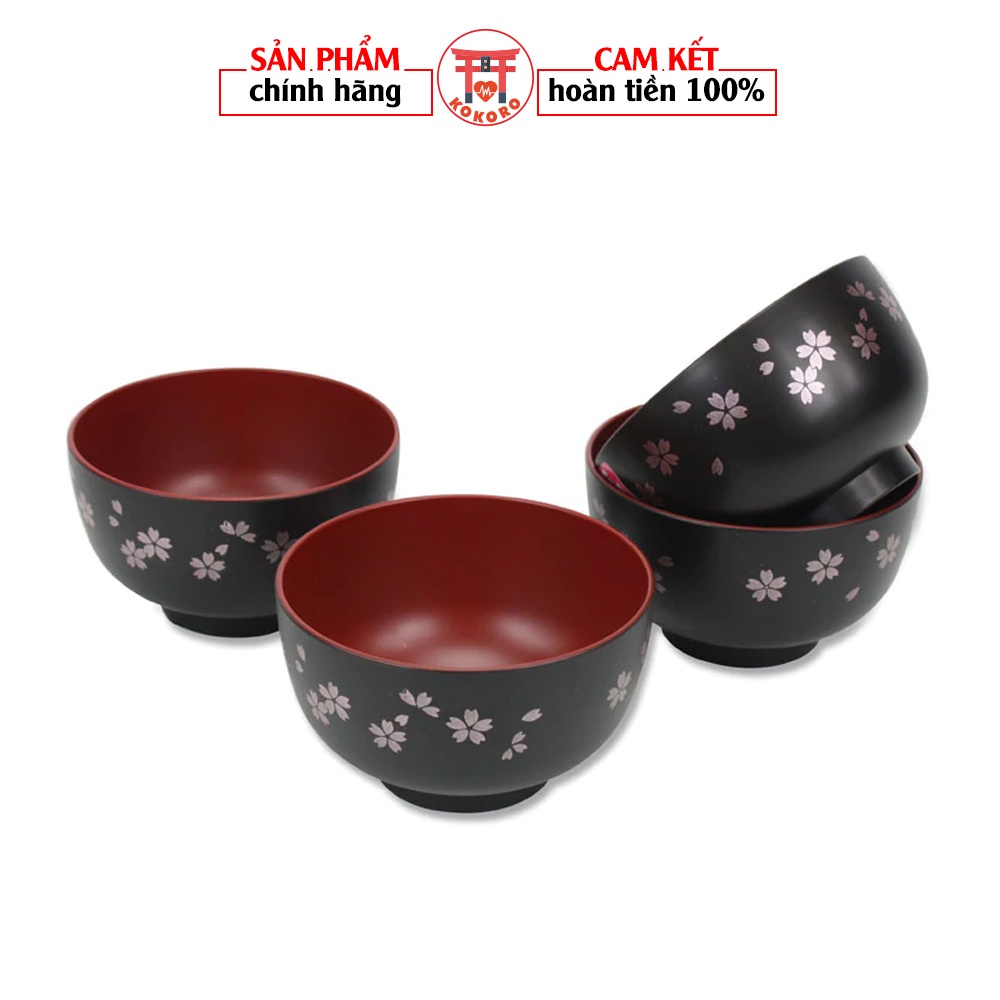 Bát ăn kiểu Nhật NAKAYA họa tiết hoa anh đào chịu được nhiệt độ cao, lò vi sóng và máy rửa bát