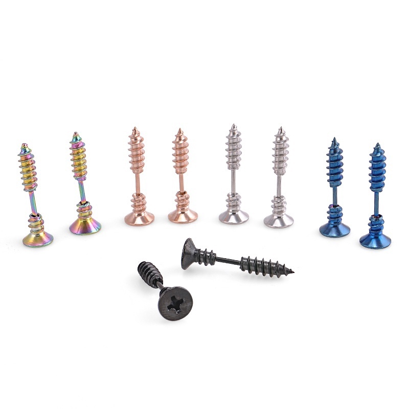 Set 2 khuyên tai hình đinh vít độc đáo