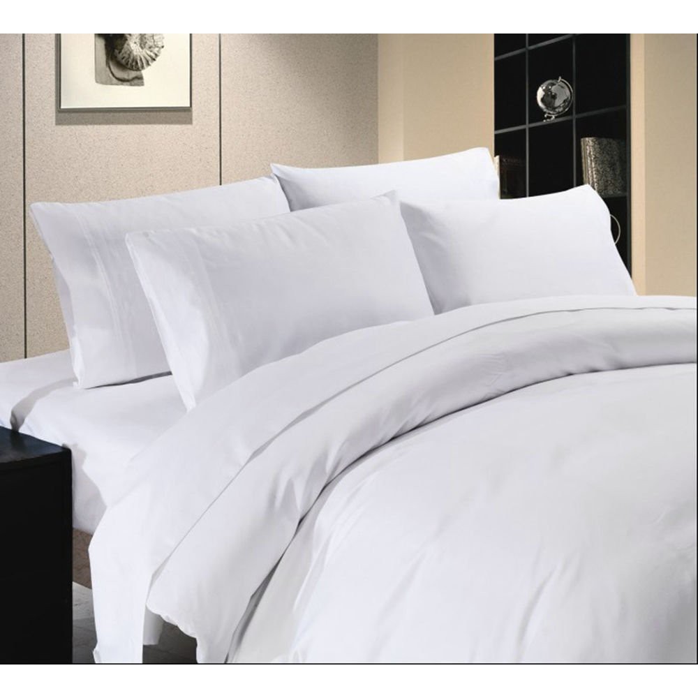 Bộ chăn ga gối ra giường Hàn Quốc lụa satin trắng Julia 7TT