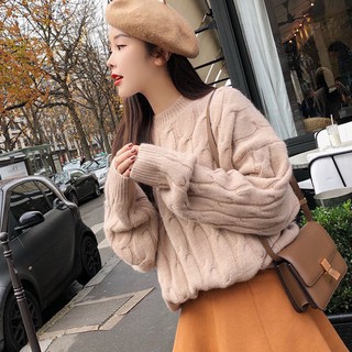 Áo Len Nữ Form Rộng Phong Cách Hàn Quốc Chất Siêu Mịn Mềm Như Nhung