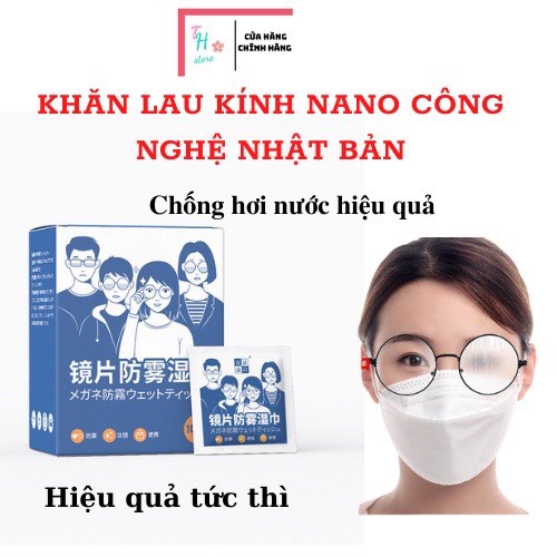 Khăn Lau Kính Chống Hơi Nước Nano, Công Nghệ Nhật Bản, Hiệu Qủa Tức Thì, Chống Bám Hơi Nước, Chống Hấp Hơi Cho Mắt Kính