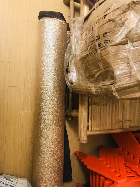 Thanh lí vải da bọc ép nhũ vàng siêu nổi hạt ( khổ 1,5m)