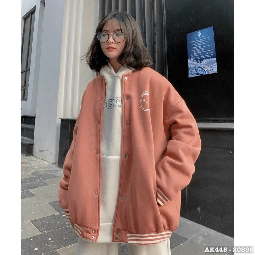 ÁO HOODIE NÚT BẤM PHONG CÁCH BOMBER THỜI TRANG HÀN QUỐC CHỐNG NẮNG MS3