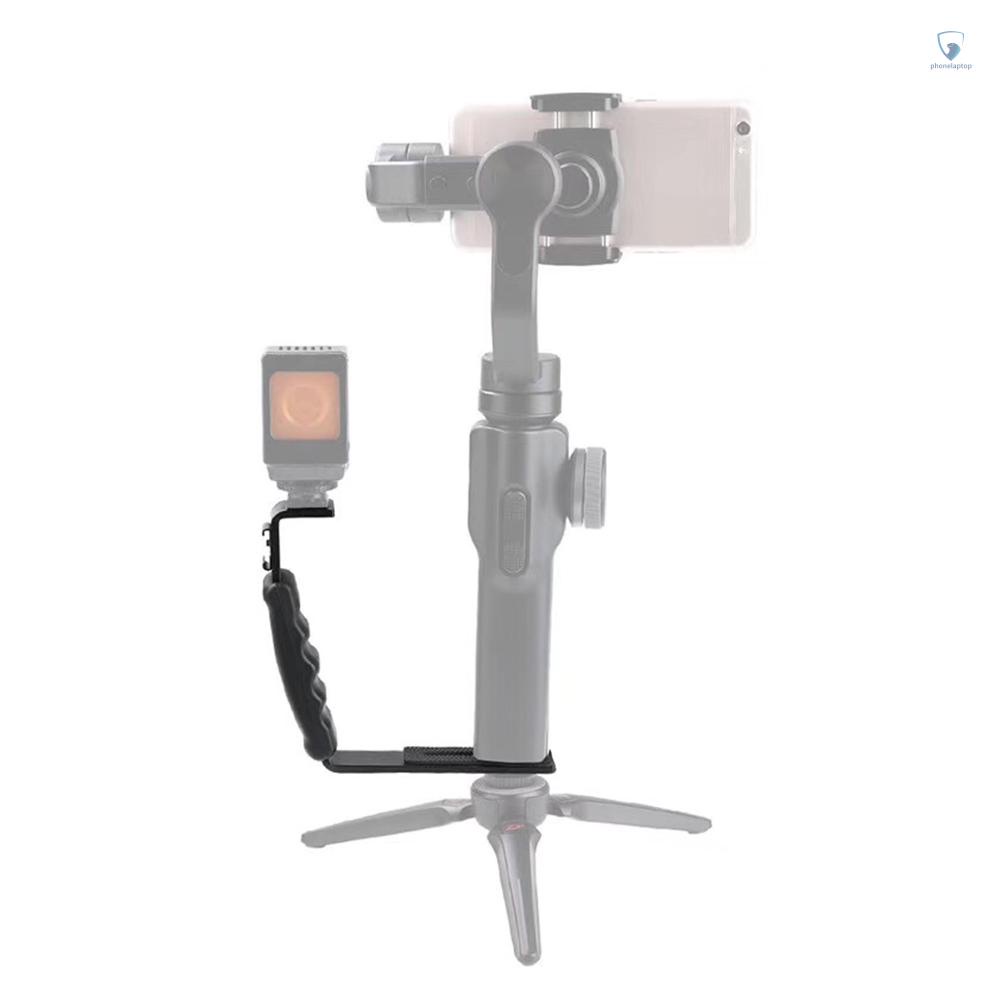Giá Đỡ Mở Rộng Hình Chữ L + 2 Đế Gắn Thay Thế Cho Tay Cầm Chống Rung DJI OSMO Mobile Zhiyun Smooth 4