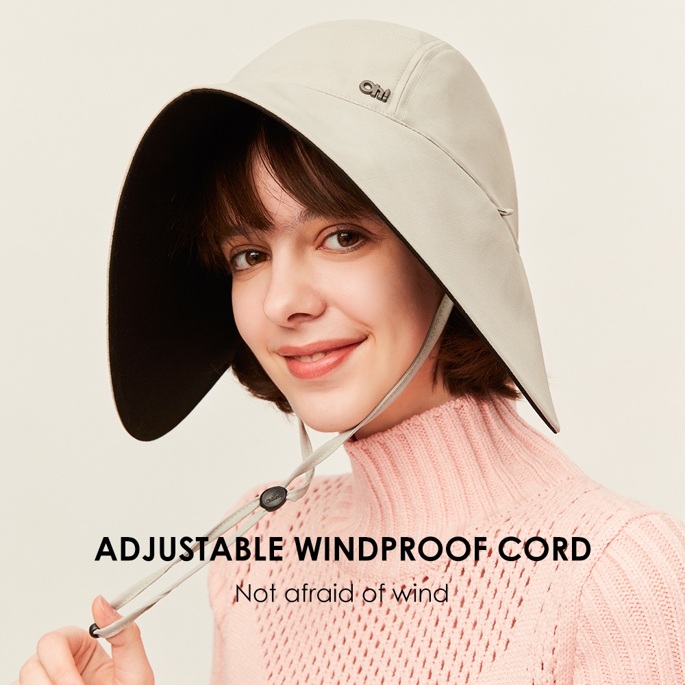 OhSunny Mũ rộng vành  che nắng hai mặt chống tia cực tím UPF50+ tiện dụng