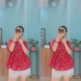 Áo đũi babydoll bầu mặc cực xinh