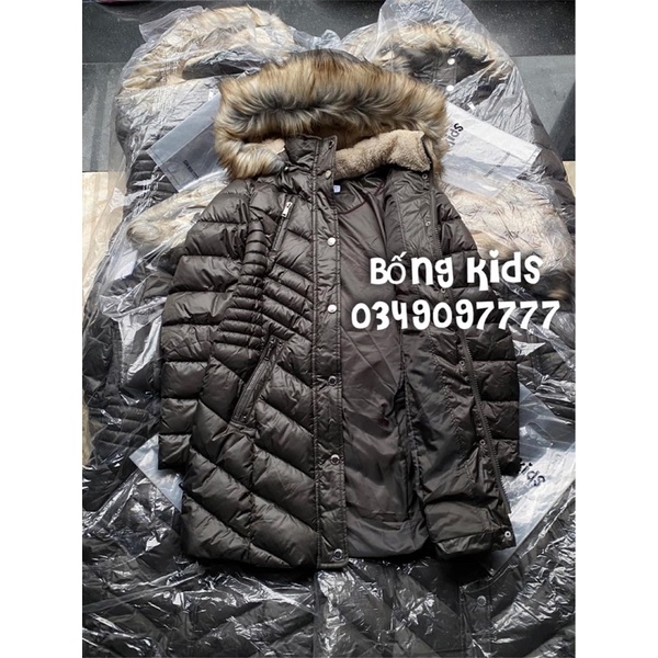Áo Parka Nữ Dáng Dài Cổ Mũ Lông Laundry