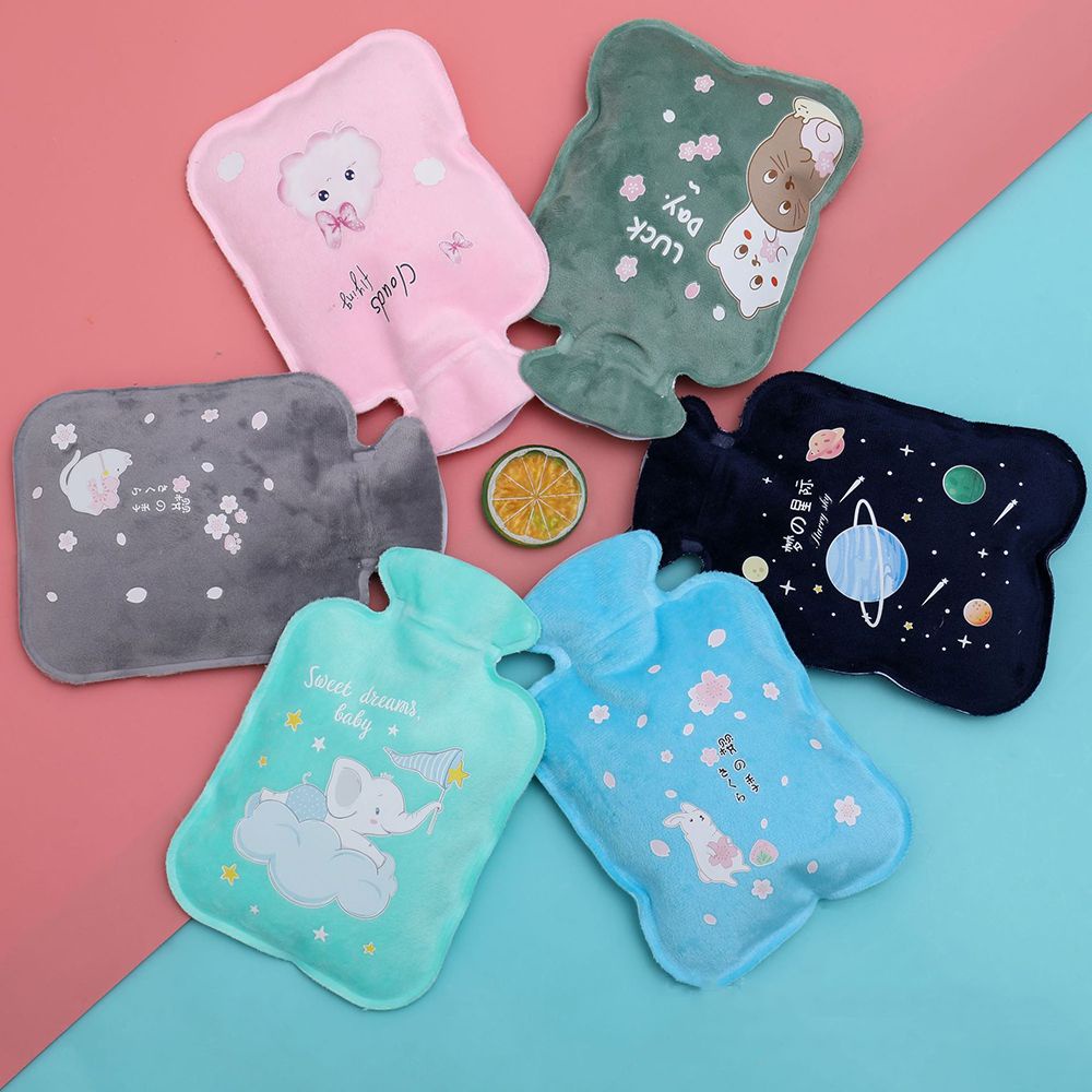 Túi chườm nóng vải lông chống nổ giữ ấm mùa đông họa tiết hoạt hình đáng yêu