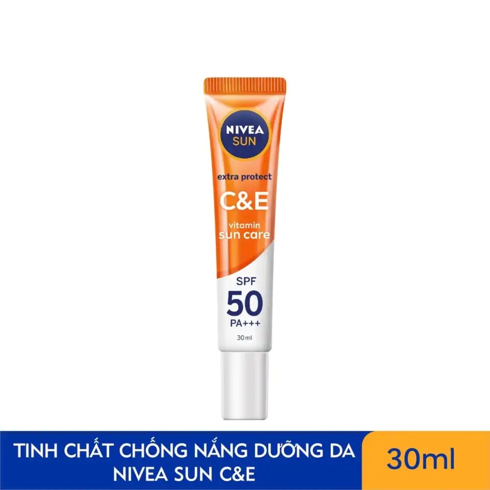 Serum Chống Nắng Nivea Dưỡng Da Sáng Khỏe Vitamin C&amp;E SPF50 PA+++ 30ml