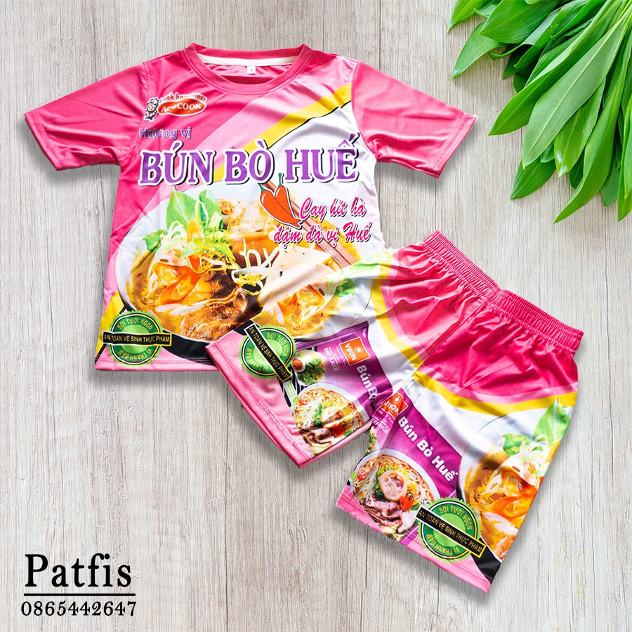 Bộ Quần Áo Trẻ Em Bún Bò Huế Cực Lạ - Cực Dễ Thương - Hàng Chất Lượng Đến Từng Đường Chỉ May