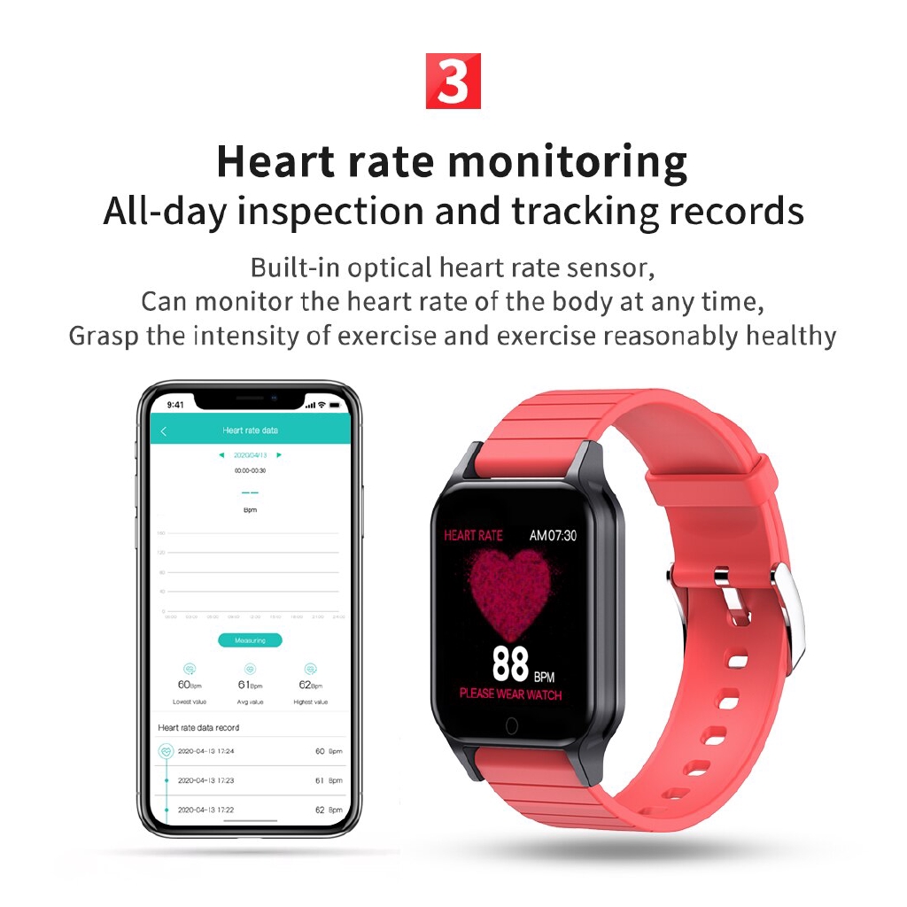 Body Temperature Smart Bracelet Waterproof Bluetooth Camera Music Heart Rate Blood Pressure Watch For IOS Android Bracelet