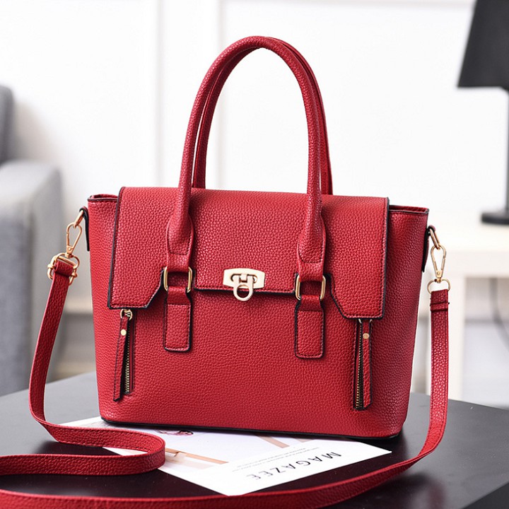 6 màu hồng, đen, ghi, đỏ, nâu, cam - Túi da cỡ đại công sở thời trang - TUINU19.0043 | BigBuy360 - bigbuy360.vn