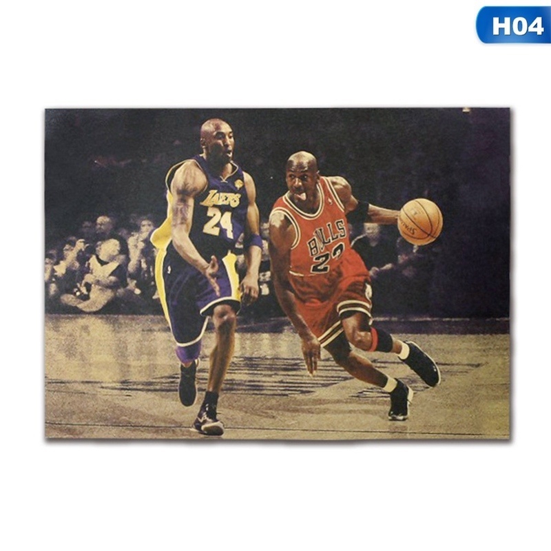 1 Tấm Áp Phích Hình Cầu Thủ Bóng Rổ Kobe Bryant Cổ Điển Gồm 24 Phong Cách Khác Nhau