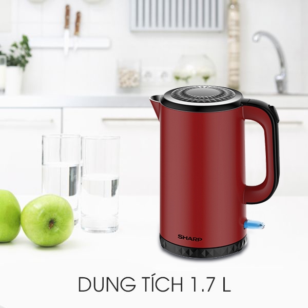 [Mã ELHADEV giảm 4% đơn 300K] Bình đun siêu tốc Sharp 1.7 lít EKJ-17EVPS