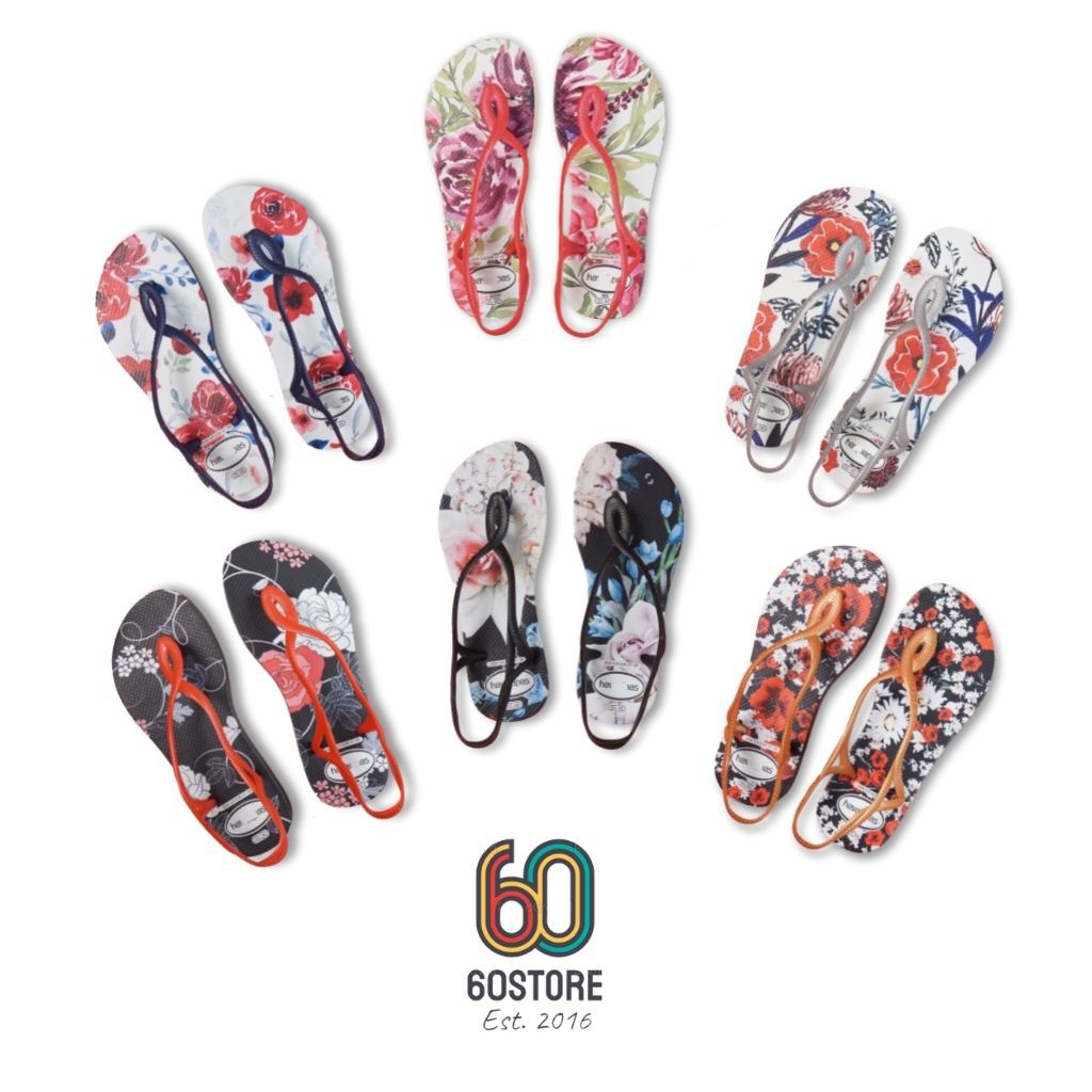 Sandal Havaianas Nữ Thái Lan Đế Hoa Dép Quai Hậu Nữ Đi Biển Giày Quai Hậu Cao Su Chống Trơn Trượt Cao Cấp Hàng Xịn Đẹp