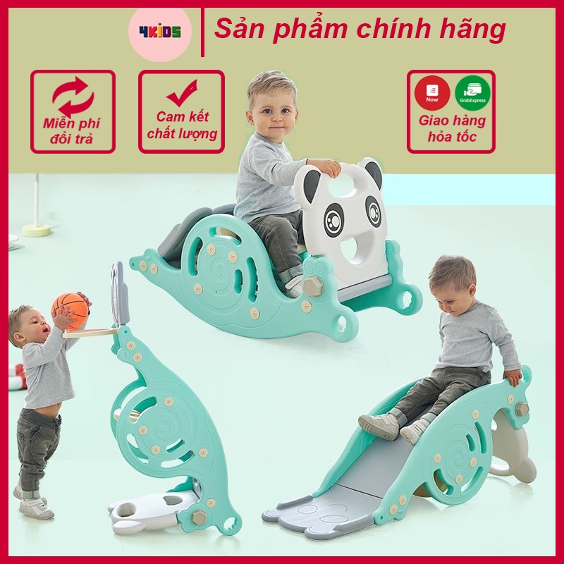 Cầu trượt cho bé - Cầu trượt bập bênh 3 in 1 đa năng cho bé - Bảo hành 12 tháng