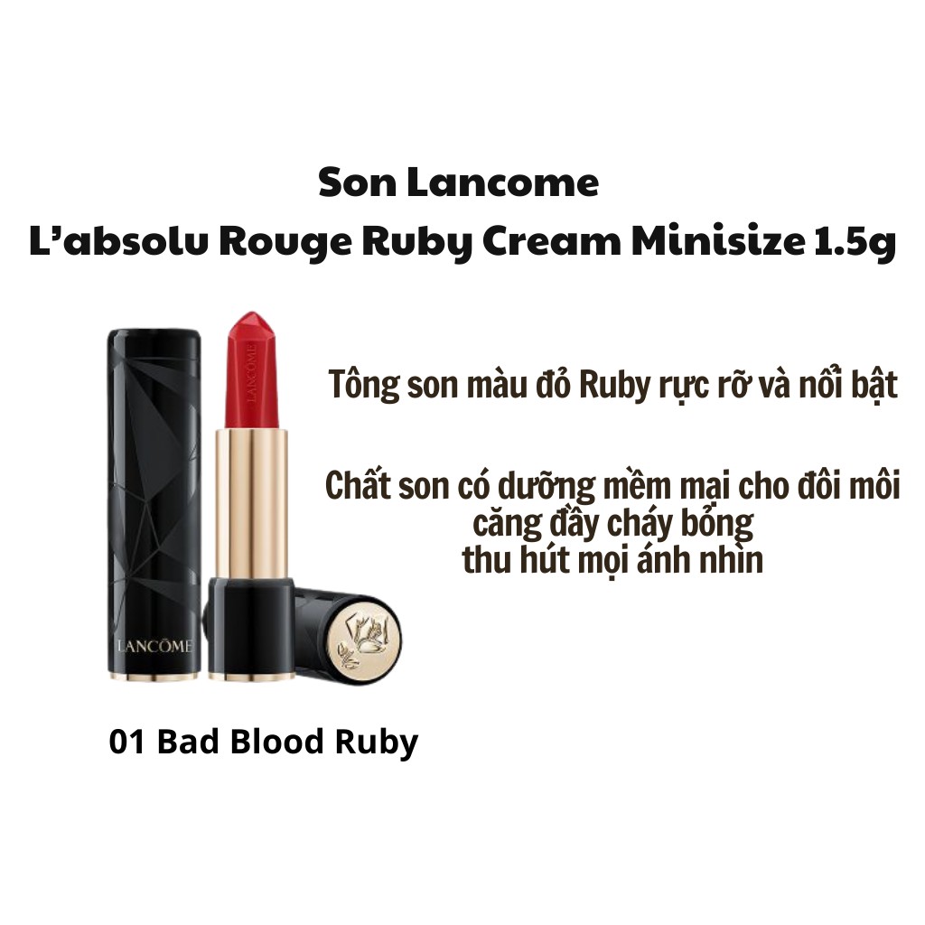 Son Lancome L’absolu Rouge Ruby Cream Minisize 1.5g