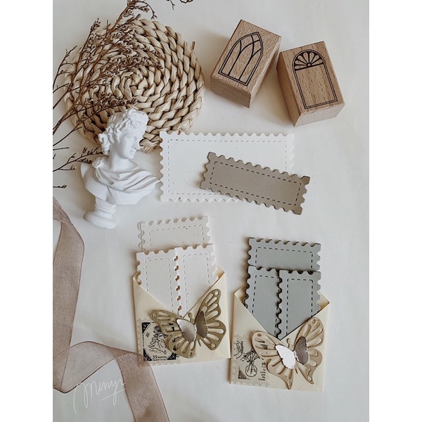 minyi.corner - Paper cutting - Mẫu giấy hình tem chữ nhật / tem vuông
