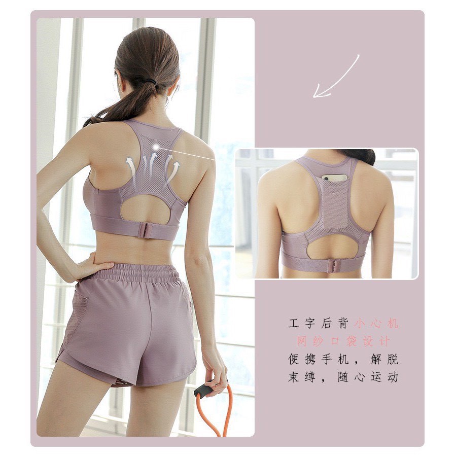 Bộ Đồ Tập Gym-Tennis-Chạy Bộ Cao Cấp - Set 3 Món Áo - Bra - Quần Short Tập Thể Thao Siêu Hot 2021 (Có Big Size)