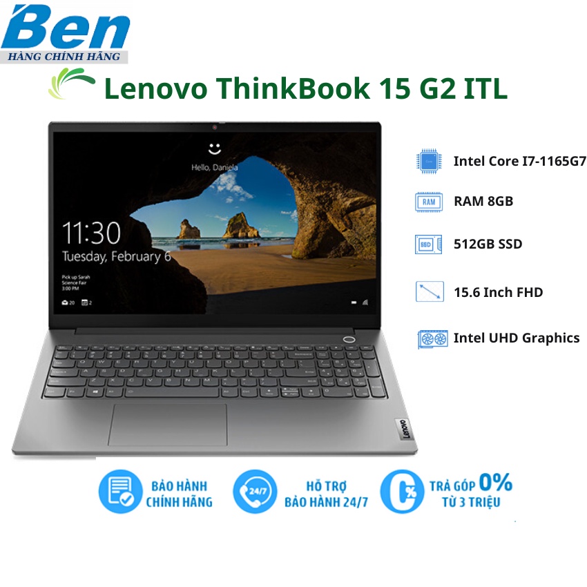 Laptop Lenovo ThinkBook 15 G2 ITL /Core i7-1165G7/8Gb/ 512Gb SSD/ 15.6"FHD