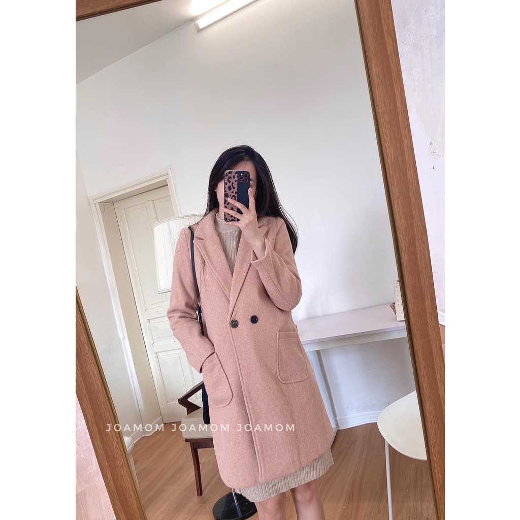 Áo khoác bầu dạ Hàn 2 lớp cao cấp dày dặn Joamom Ab125