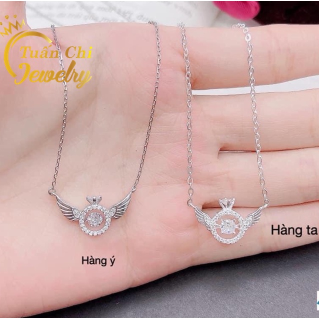 Dây Chuyền Bạc ⚡SALE SỐC⚡ Vòng Cổ Bạc Nữ Liền Mặt Cánh Thiên Thần Dễ Thương