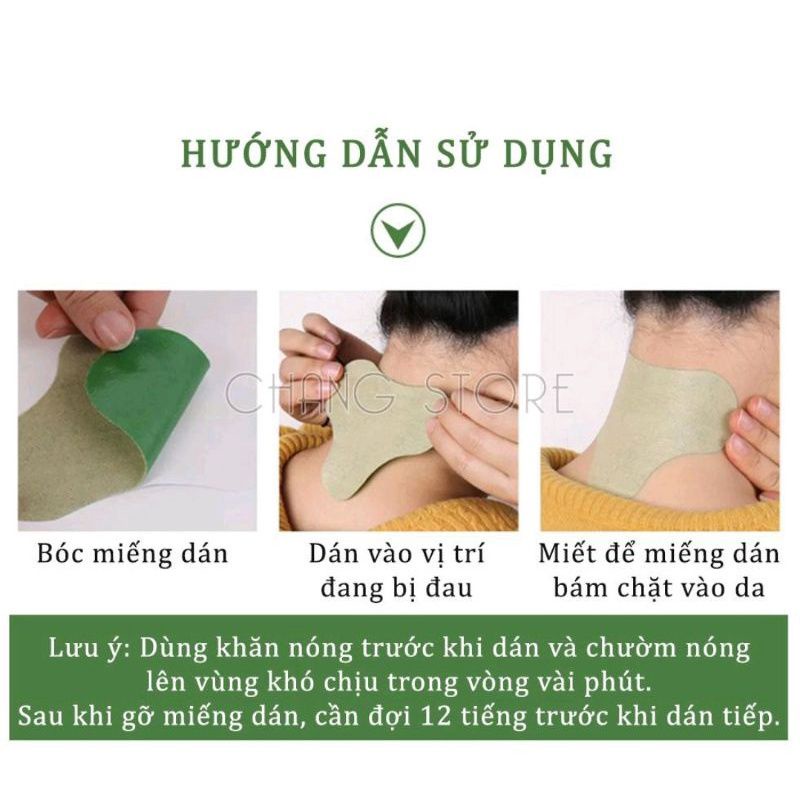 Miếng dán vai gáy ngải cứu, hộp 12 miếng, giảm đau nhức khớp, lưng gối - Soleil shop