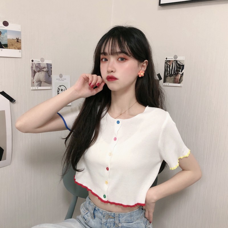 [SẴN] Áo croptop len nữ Ulzzang Quảng Châu ALC44