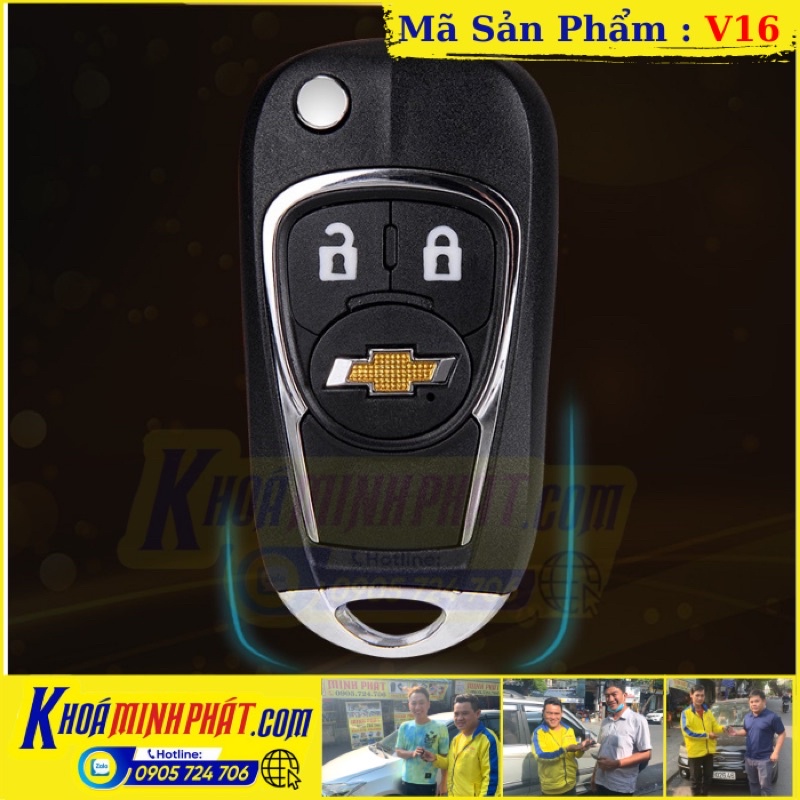 Vỏ Chìa khoá xe Chevrolet Spark Độ Gập