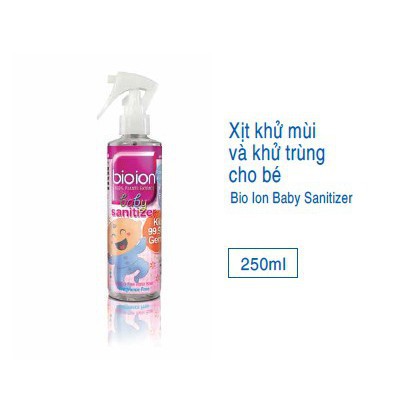 Xịt Khử Mùi Và Khử Trùng Cho Bé- BioIon Baby Sanitizer 250ml