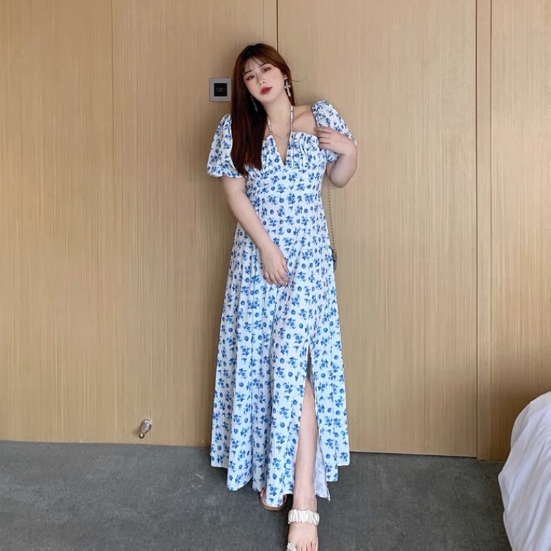 Hảng Order - Váy Đầm Hoa Maxi Dáng Dài Xẻ Tà Bigsize Nữ (Size lớn đến 4XL) Đầm Maxi Mặc Được 2 Kiểu Kèm Hình Mặc Thực Tế