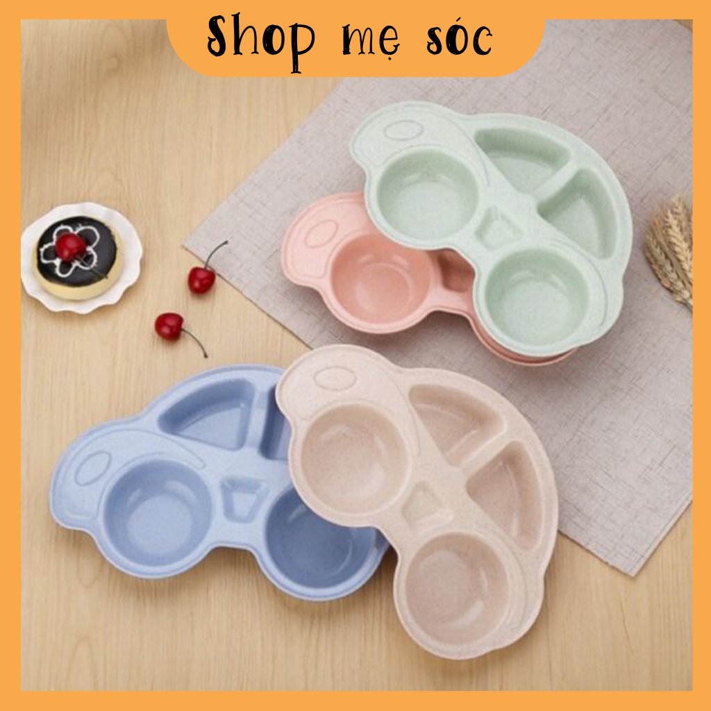 Khay ăn dặm lúa mạch hình ô tô kích thích bé ăn ngon mesocshop