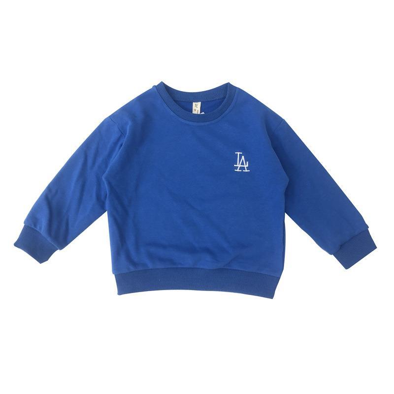 Áo thun dài tay cổ tròn màu sắc đơn giản cho bé trai